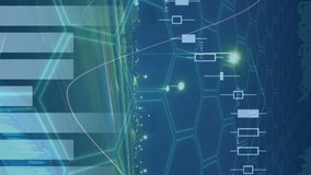 Animation of data processing over cityscape and shapes. global business and digital interface concept digitally generated video. - Powered by Shutterstock - Get 15% off with code: PIKWIZARD15