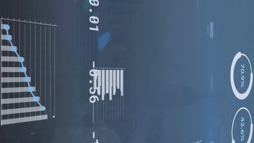 Animation of statistics and data processing. global data processing, digital interface and business concept digitally generated video. - Powered by Shutterstock - Get 15% off with code: PIKWIZARD15