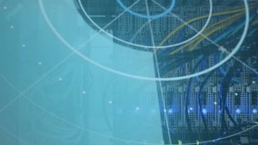 Animation of scope scanning and data processing over cables in computer server. global computing and data processing concept digitally generated video. - Powered by Shutterstock - Get 15% off with code: PIKWIZARD15