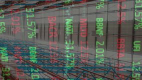 Stock market data processing against warehouse in background. global economy and logistics business technology concept - Powered by Shutterstock - Get 15% off with code: PIKWIZARD15
