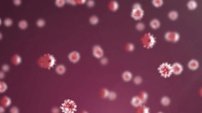 Digital animation of multiple red covid-19 cells floating against red background. coronavirus covid-19 pandemic concept - Powered by Shutterstock - Get 15% off with code: PIKWIZARD15