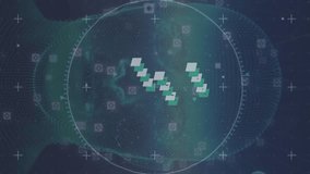 Animation of data processing and media icons over cityscape. Global connections digital interface data processing concept digitally generated video. - Powered by Shutterstock - Get 15% off with code: PIKWIZARD15