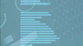 Animation of statistics and data processing over wind turbines. Global business digital interface technology and networking concept digitally generated video. - Powered by Shutterstock - Get 15% off with code: PIKWIZARD15