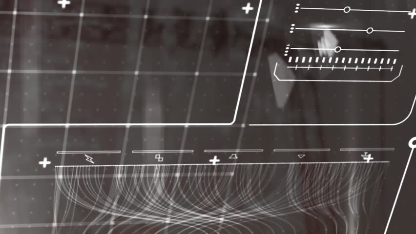 Animation of data processing and statistics over grid on blue background. Global finance data processing technology and digital interface concept digitally generated video. - Powered by Shutterstock - Get 15% off with code: PIKWIZARD15