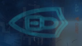 Animation of security padlock icon and screens with data processing over aerial view of cityscape. Cyber security and business technology concept - Powered by Shutterstock - Get 15% off with code: PIKWIZARD15