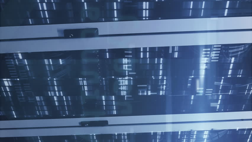 Animation of mathematical equations, scope, digital eye and data processing over computer servers. Global computing and data processing concept digitally generated video. - Powered by Shutterstock - Get 15% off with code: PIKWIZARD15