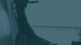 Animation of and data processing over rugby player. Global business connections digital interface and technology concept digitally generated video. - Powered by Shutterstock - Get 15% off with code: PIKWIZARD15