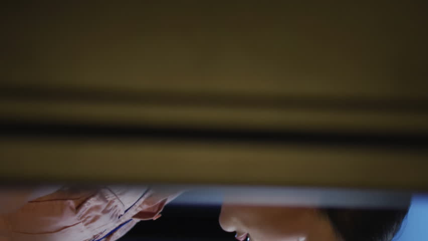 Animation of social media icons over caucasian female engineer using digital tablet at server room. Social media networking and business data storage technology concept - Powered by Shutterstock - Get 15% off with code: PIKWIZARD15