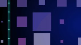 Animation of statistical data processing and square shapes against blue background. Computer interface and business data technology concept - Powered by Shutterstock - Get 15% off with code: PIKWIZARD15