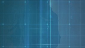 Animation of network of profile icons, world map and light trails against blue background. Global networking and business technology concept - Powered by Shutterstock - Get 15% off with code: PIKWIZARD15