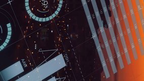 The cityscape is shown in night, with blue colored business statistics moving aligned towards the left bottom corner against green screen. Global business digital interface technology and networking - Powered by Shutterstock - Get 15% off with code: PIKWIZARD15