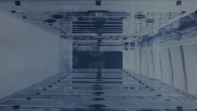 Animation of cloud icon and digital data processing over computer servers. Global cyber security, connections, computing and data processing concept digitally generated video. - Powered by Shutterstock - Get 15% off with code: PIKWIZARD15