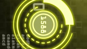 Animation of scope scanning and data processing over colourful lights. Science, technology and digital interface concept digitally generated video. - Powered by Shutterstock - Get 15% off with code: PIKWIZARD15