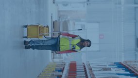Animation of envelope icon over female worker in warehouse. Business, delivery and digital interface concept digitally generated video. - Powered by Shutterstock - Get 15% off with code: PIKWIZARD15