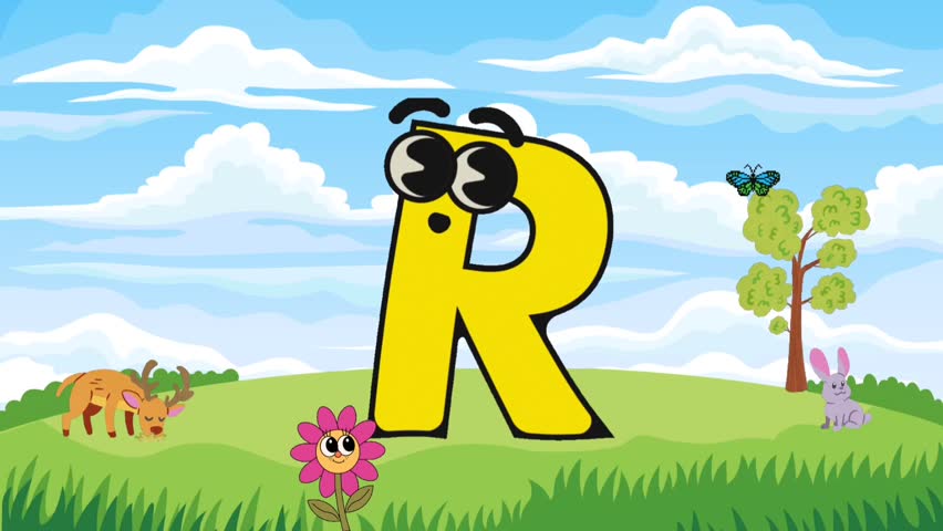 ABCD Animated Clip, English Alphabet Cartoon Animation Video, A to Z letters Kids Video