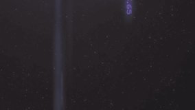 Animation of purple arrows and numbers rising over starry night sky background. Direction, motion, increase, growth, progress, celestial - Powered by Shutterstock - Get 15% off with code: PIKWIZARD15