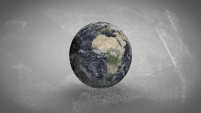 On start rotating Earth globe, chalk formulas fading in over lands showing math concepts fading out. Globes, data visualization, scientific, educational, digital art, presentation, technology - Powered by Shutterstock - Get 15% off with code: PIKWIZARD15