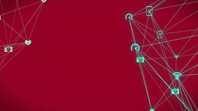 Floating icons starting globe rotating and arcs sweeping planes flying showing global connectivity. Technology, innovation, communication, digital, network, connectivity, data - Powered by Shutterstock - Get 15% off with code: PIKWIZARD15