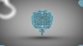 Chalk marks drifting around floating 3D brain, formulas appearing during spinning showing cognition. Neuroscience, education, digital art, innovation, intellectual, research, abstract - Powered by Shutterstock - Get 15% off with code: PIKWIZARD15