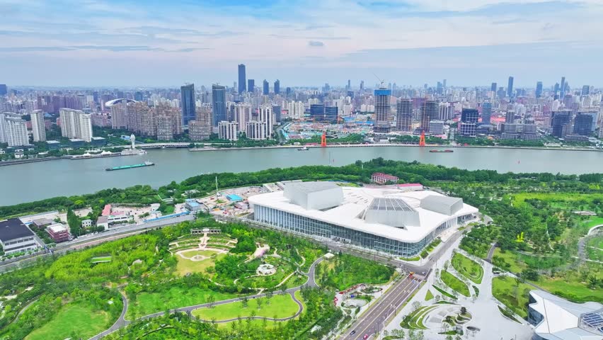 Shanghai, China - 21st June 2025 - Overlooking the Shanghai Grand Opera House