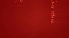 Animation of mathematical formulae, data processing and digital information flowing on red background. Global network, science and data processing concept digitally generated image. - Powered by Shutterstock - Get 15% off with code: PIKWIZARD15