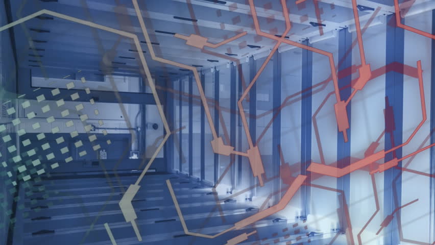 Animation of connections and data processing over circuit board and server. Global digital interface, cloud computing and data processing concept digitally generated video. - Powered by Shutterstock - Get 15% off with code: PIKWIZARD15