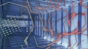 Animation of connections and data processing over circuit board and server. Global digital interface, cloud computing and data processing concept digitally generated video. - Powered by Shutterstock - Get 15% off with code: PIKWIZARD15