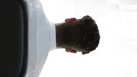 Animation of caucasian businessman in office over people walking and cityscape. Global business, finances, digital interface, computing and data processing concept digitally generated video. - Powered by Shutterstock - Get 15% off with code: PIKWIZARD15