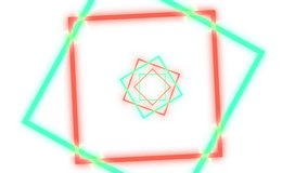 Blue and red neon squares moving over purple and red bokeh light. Abstract, data, technology, energy, digital interface, connection and communication digitally generated video. - Powered by Shutterstock - Get 15% off with code: PIKWIZARD15