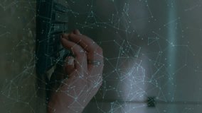 Animation of digital interface biometric fingerprint scanning over woman using computer in the background. Global technology data security finance business concept digitally generated image. - Powered by Shutterstock - Get 15% off with code: PIKWIZARD15