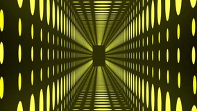 Animation of tunnel of yellow lights with coloured light trails moving through it. Processing, data, energy, light, connection, processing, technology and communication, digitally generated video. - Powered by Shutterstock - Get 15% off with code: PIKWIZARD15