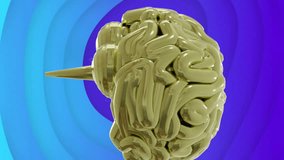 Animation of rotating brain over 3d network structure on abstract blue background. Data, network, ai, processing, intelligence, connection and communication, digitally generated video. - Powered by Shutterstock - Get 15% off with code: PIKWIZARD15