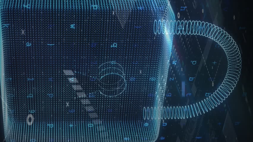 Animation of warning data processing, online security padlock and circuit board. global online security, computing, data processing and technology concept digitally generated vide - Powered by Shutterstock - Get 15% off with code: PIKWIZARD15