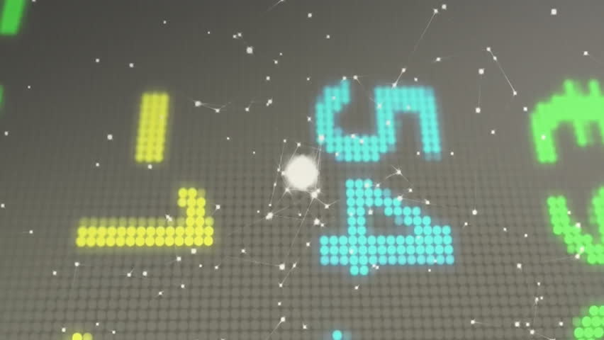 Animation of globe and network of connections with icons and financial data processing. Global business, computing, data processing and connections concept digitally generated video. - Powered by Shutterstock - Get 15% off with code: PIKWIZARD15