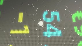 Animation of globe and network of connections with icons and financial data processing. Global business, computing, data processing and connections concept digitally generated video. - Powered by Shutterstock - Get 15% off with code: PIKWIZARD15