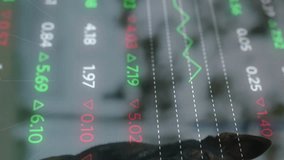 Animation of financial data processing over dog. Global agriculture, business, connections, computing and data processing concept digitally generated video. - Powered by Shutterstock - Get 15% off with code: PIKWIZARD15