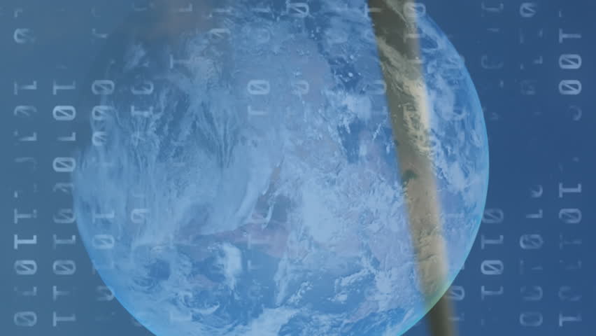 Animation of financial data processing binary coding over earth and wind turbine. global environment, sustainability and finance concept digitally generated video. - Powered by Shutterstock - Get 15% off with code: PIKWIZARD15