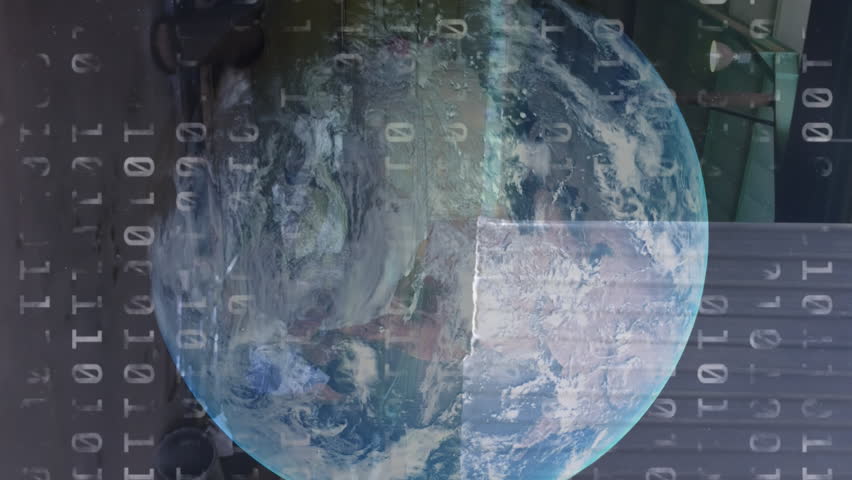Animation of data processing and globe over rubbish dump. global business and digital interface concept digitally generated video. - Powered by Shutterstock - Get 15% off with code: PIKWIZARD15