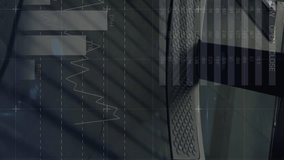 Animation of data processing over caucasian woman walking on treadmill. Global sports, connections and data processing concept digitally generated video. - Powered by Shutterstock - Get 15% off with code: PIKWIZARD15