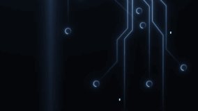 Animation of abstract pattern moving over keyboard against circuit board pattern in background. Digitally generated, hologram, illuminated, power supply, alphabets and technology concept. - Powered by Shutterstock - Get 15% off with code: PIKWIZARD15