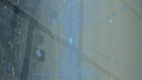 Animation of financial data processing over cityscape. Global business, finance, data processing and digital interface concept digitally generated video. - Powered by Shutterstock - Get 15% off with code: PIKWIZARD15