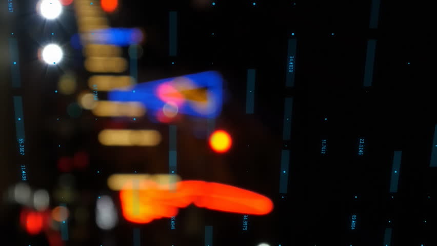 Animation of neon qr code scanner and financial data processing against night city traffic. Global finance and digital payment technology concept - Powered by Shutterstock - Get 15% off with code: PIKWIZARD15