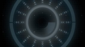 Animation of digital data processing and scope over circuit board and flames. Global connections, computing and data processing concept digitally generated video. - Powered by Shutterstock - Get 15% off with code: PIKWIZARD15