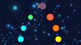 Animation of glowing light trails and dna srtand moving over black background. Science, colour, shape, light and movement concept digitally generated video. - Powered by Shutterstock - Get 15% off with code: PIKWIZARD15