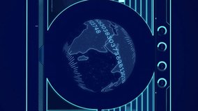 Animation of globe spinning with numbers and data processing. global technology, data processing and digital interface concept digitally generated video. - Powered by Shutterstock - Get 15% off with code: PIKWIZARD15