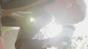 Animation of social media icons over senior man using smartphone. social media and communication concept digitally generated video. - Powered by Shutterstock - Get 15% off with code: PIKWIZARD15