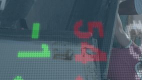 Animation of financial data processing over people at the gas station. global fuel business an financial. - Powered by Shutterstock - Get 15% off with code: PIKWIZARD15