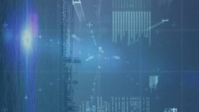 Video of data processing on screens over cityscape. digital interfaces concept and connections concept digitally generated video. - Powered by Shutterstock - Get 15% off with code: PIKWIZARD15