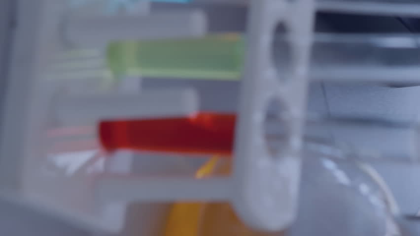 Animation of scientific data processing over caucasian female scientist with microscope. Global education, learning, school, digital interface and data processing concept digitally generated video. - Powered by Shutterstock - Get 15% off with code: PIKWIZARD15