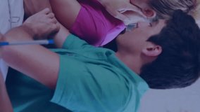 Animation of equations and data processing over diverse students. Global education, learning, school, digital interface and data processing concept digitally generated video. - Powered by Shutterstock - Get 15% off with code: PIKWIZARD15